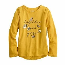 Girls 4-12 Jumping Beans® Long Sleeve High-Low Hem Graphic Tee Gray -Jumping Beans shop unnamed file 201