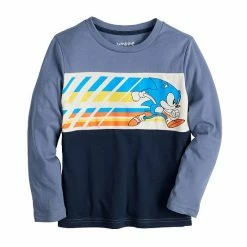 Boys 4-12 Jumping Beans® Sonic The Hedgehog Vintage Colorblock Long Sleeve Graphic Tee