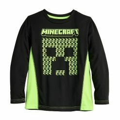 Boys 4-12 Jumping Beans® Minecraft Creeper Face Long Sleeve Graphic Tee