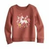 Girls 4-12 Jumping Beans® Fleece Crewneck Graphic Pullover Sweatshirt Rust
