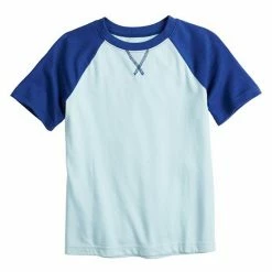 Boys 4-8 Jumping Beans® Essential Short Sleeve Raglan Tee Light Blue Navy