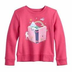 Girls 4-12 Jumping Beans® Fleece Crewneck Graphic Pullover Sweatshirt Rust -Jumping Beans shop unnamed file 225