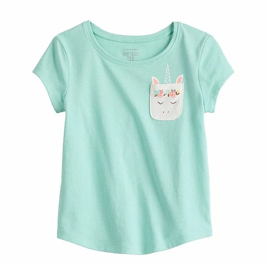 Toddler Girl Jumping Beans® Short Sleeve Embellished Animal Pocket Tee Mint Unicorn Toddler Girl Jumping Beans® Short Sleeve Embellished Animal Pocket Tee Mint Unicorn -Jumping Beans shop unnamed file 2285