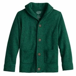 Boys 4-12 Jumping Beans® Sweater Fleece Cardigan Shady Moss