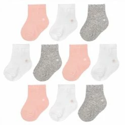 Baby Girl Jumping Beans® 10-pk. Solid Crew Socks