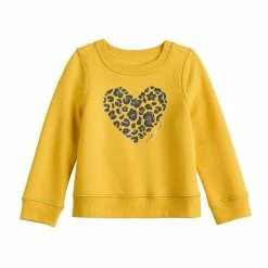 Girls 4-12 Jumping Beans® Adaptive Sensory Friendly Crewneck Graphic Sweatshirt Yellow -Jumping Beans shop unnamed file 2344