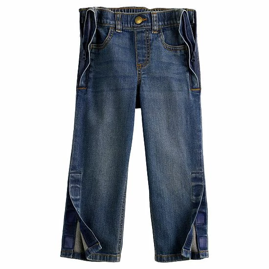 Boys 4-12 Jumping Beans® Adaptive Pull-On Denim Pants Med Wash 3 Boys 4-12 Jumping Beans® Adaptive Pull-On Denim Pants Med Wash - Image 3