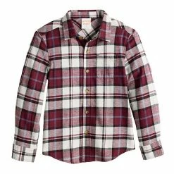 Boys 4-8 Jumping Beans® Flannel Plaid Button-Up Shirt Brown -Jumping Beans shop unnamed file 246