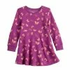 Toddler Girl Jumping Beans® Fleece Butterfly Print Skater Dress