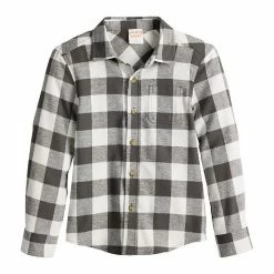 Boys 4-8 Jumping Beans® Flannel Plaid Button-Up Shirt Brown -Jumping Beans shop unnamed file 251