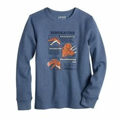 Toddler Boy Jumping Beans® Adaptive Long Sleeve Thermal Graphic Tee Dino Gray -Jumping Beans shop unnamed file 2516
