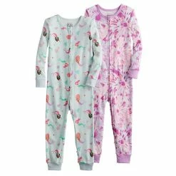 Toddler Girl Jumping Beans® Printed Bodysuit 2-Pack Set Sleepy Mermaid -Jumping Beans shop unnamed file 2548