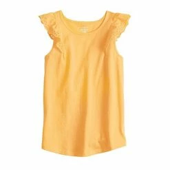 Girls 4-12 Jumping Beans® Eyelet Flutter Tee Coral