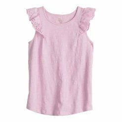 Girls 4-12 Jumping Beans® Eyelet Flutter Tee Coral -Jumping Beans shop unnamed file 2582