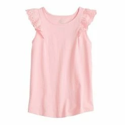 Girls 4-12 Jumping Beans® Eyelet Flutter Tee Coral -Jumping Beans shop unnamed file 2583