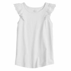 Girls 4-12 Jumping Beans® Eyelet Flutter Tee Coral -Jumping Beans shop unnamed file 2584