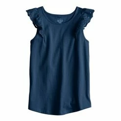 Girls 4-12 Jumping Beans® Eyelet Flutter Tee Coral -Jumping Beans shop unnamed file 2586