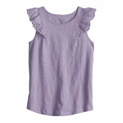 Girls 4-12 Jumping Beans® Eyelet Flutter Tee Coral -Jumping Beans shop unnamed file 2589