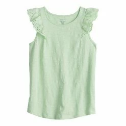 Girls 4-12 Jumping Beans® Eyelet Flutter Tee Coral -Jumping Beans shop unnamed file 2590