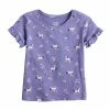 Toddler Girl Jumping Beans® Ruffle Sleeve Tee Unicorn Purple