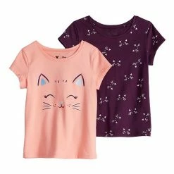 Toddler Girl Jumping Beans® Core Crewneck Tee 2-Pack White Gray -Jumping Beans shop unnamed file 2666