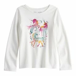 Girls 4-12 Jumping Beans® Puff-Sleeve Tee Purple Unicorn -Jumping Beans shop unnamed file 2683