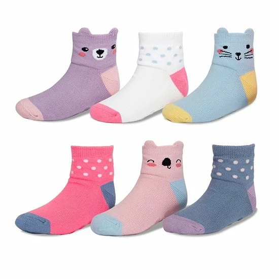 Baby / Toddler Girl Jumping Beans® 6-pack Low-Cut Softest Animal Socks 2 Baby / Toddler Girl Jumping Beans® 6-pack Low-Cut Softest Animal Socks - Image 2
