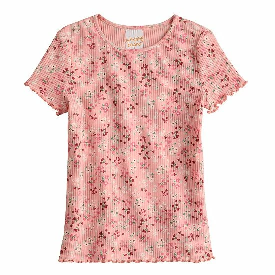 Girls 4-12 Jumping Beans® Short Sleeve Lettuce Edge Tee Aqua Ditsy Floral Girls 4-12 Jumping Beans® Short Sleeve Lettuce Edge Tee Aqua Ditsy Floral -Jumping Beans shop unnamed file 2846