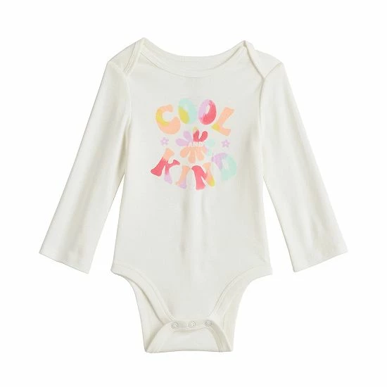 Baby Girl Jumping Beans® Slogan Bodysuit Ivory Kind 1 Baby Girl Jumping Beans® Slogan Bodysuit Ivory Kind