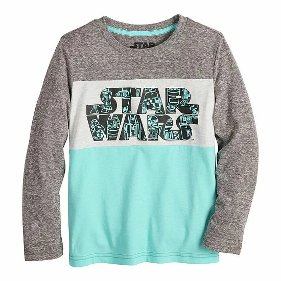 Boys 4-12 Jumping Beans® Star Wars Droids Logo Colorblock Long Sleeve Graphic Tee 1 Boys 4-12 Jumping Beans® Star Wars Droids Logo Colorblock Long Sleeve Graphic Tee