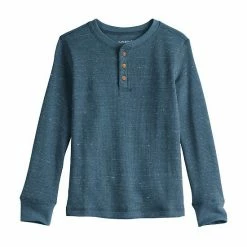 Boys 4-8 Jumping Beans® Long Sleeve Textured Henley Tee Exquisite Blue -Jumping Beans shop unnamed file 292