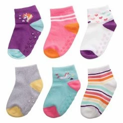 Baby / Toddler Girl Jumping BeansĀ® 6-pack Low-Cut Softest Unicorn Socks