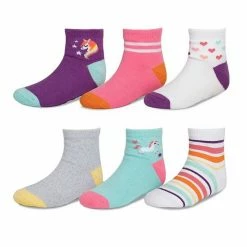 Alternative view of Baby / Toddler Girl Jumping Beans® 6-pack Low-Cut Softest Unicorn Socks