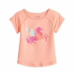 Girls 4-12 Jumping Beans® Adaptive Sensory Active Tee Pegasus Coral -Jumping Beans shop unnamed file 3007