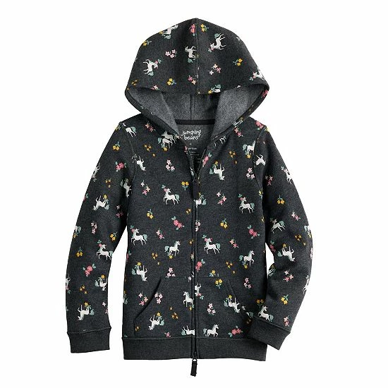 Toddler Girl Jumping Beans® Adaptive Sensory & Easy Dressing Two-Way Zip Hoodie Gray Unicorns Toddler Girl Jumping Beans® Adaptive Sensory & Easy Dressing Two-Way Zip Hoodie Gray Unicorns -Jumping Beans shop unnamed file 3040