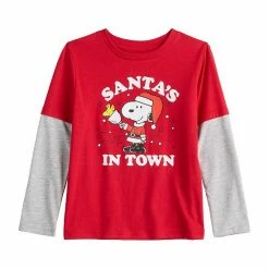 Boys 4-12 Jumping Beans® Peanuts "Santa's In Town" Graphic Skater Tee