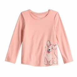 Girls 4-12 Jumping Beans® Adaptive Long Sleeve Graphic Tee Pink Dog -Jumping Beans shop unnamed file 3100