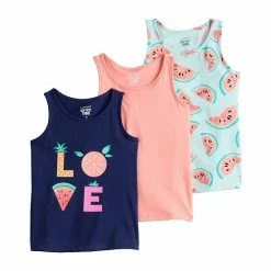 Girls 4-12 Jumping Beans® 3-Pack Racerback Tank Tops Navy Fruits -Jumping Beans shop unnamed file 3116