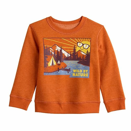 Toddler Jumping Beans® Adaptive Sensory Friendly Fleece "Wild By Nature" Graphic Sweatshirt 1 Toddler Jumping Beans® Adaptive Sensory Friendly Fleece "Wild By Nature" Graphic Sweatshirt