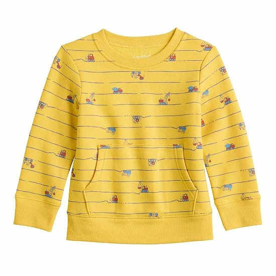 Kids 4-12 Jumping Beans® Adaptive Easy Dressing, Sensory Friendly, & Abdominal Access Fleece Sweatshirt Construction Yellow 5 Kids 4-12 Jumping Beans® Adaptive Easy Dressing, Sensory Friendly, & Abdominal Access Fleece Sweatshirt Construction Yellow - Image 5