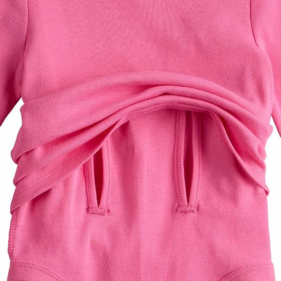 Toddler Girl Jumping Beans® Physical Adaptive Double-Layer Bodysuit Gray 3 Toddler Girl Jumping Beans® Physical Adaptive Double-Layer Bodysuit Gray - Image 3