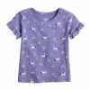Girls 4-12 Jumping Beans® Ruffle Sleeve Tee Purple