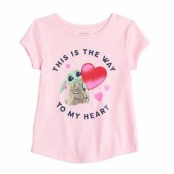 Girls 4-12 Jumping Beans® Star Wars: The Mandalorian Grogu Aka Baby Yoda Hearts Graphic Tee