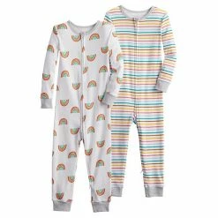 Toddler Girl Jumping Beans® Rainbow Print 2-Pack Bodysuits Set