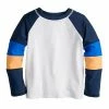 Toddler Boy Jumping Beans® Long Sleeve Rash Guard Swim Shirt White Navy
