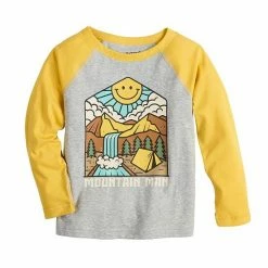 Toddler Boy Jumping Beans® Adaptive Sensory Raglan Graphic Tee Gray