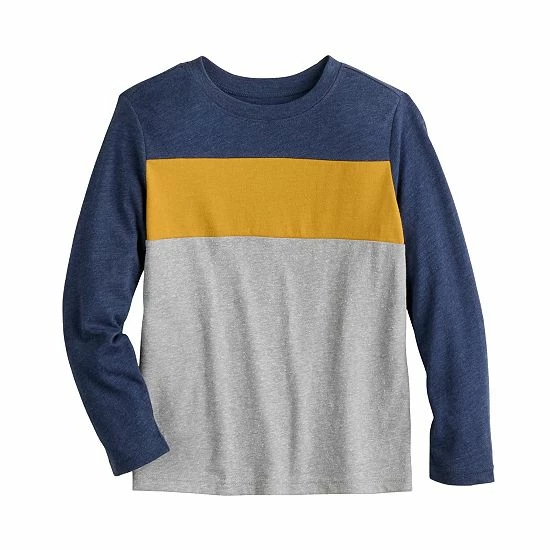 Boys 4-8 Jumping Beans® Colorblock Long Sleeve Tee Navy Gold Boys 4-8 Jumping Beans® Colorblock Long Sleeve Tee Navy Gold -Jumping Beans shop unnamed file 3353