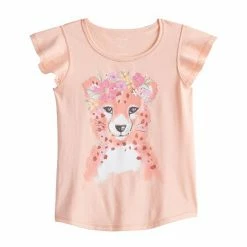 Girls 4-12 Jumping Beans® Sensory Adaptive Flutter Tee Cheetah Peach -Jumping Beans shop unnamed file 3394