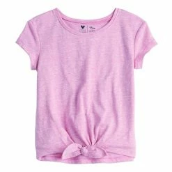 Girls 4-12 Jumping Beans® Adaptive Sensory & Abdominal Access Tie Front Tee Yellow Floral