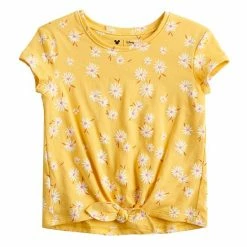 Girls 4-12 Jumping Beans® Adaptive Sensory & Abdominal Access Tie Front Tee Yellow Floral -Jumping Beans shop unnamed file 3401